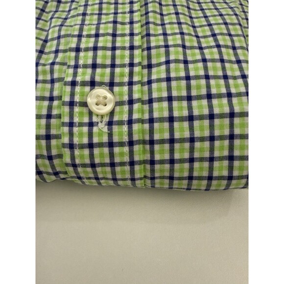 Ralph Lauren Shirt Boys XL 18-20 Blue Green Gingham Long Sleeve Button Down chur - Picture 10 of 11